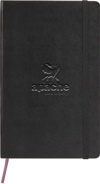 Moleskine-schriftje met Apache-stempel